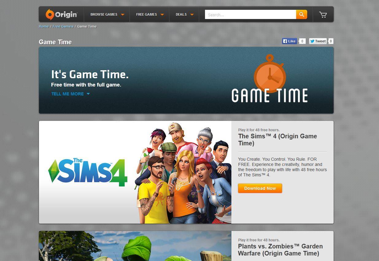 The Sims gametime Origin 1