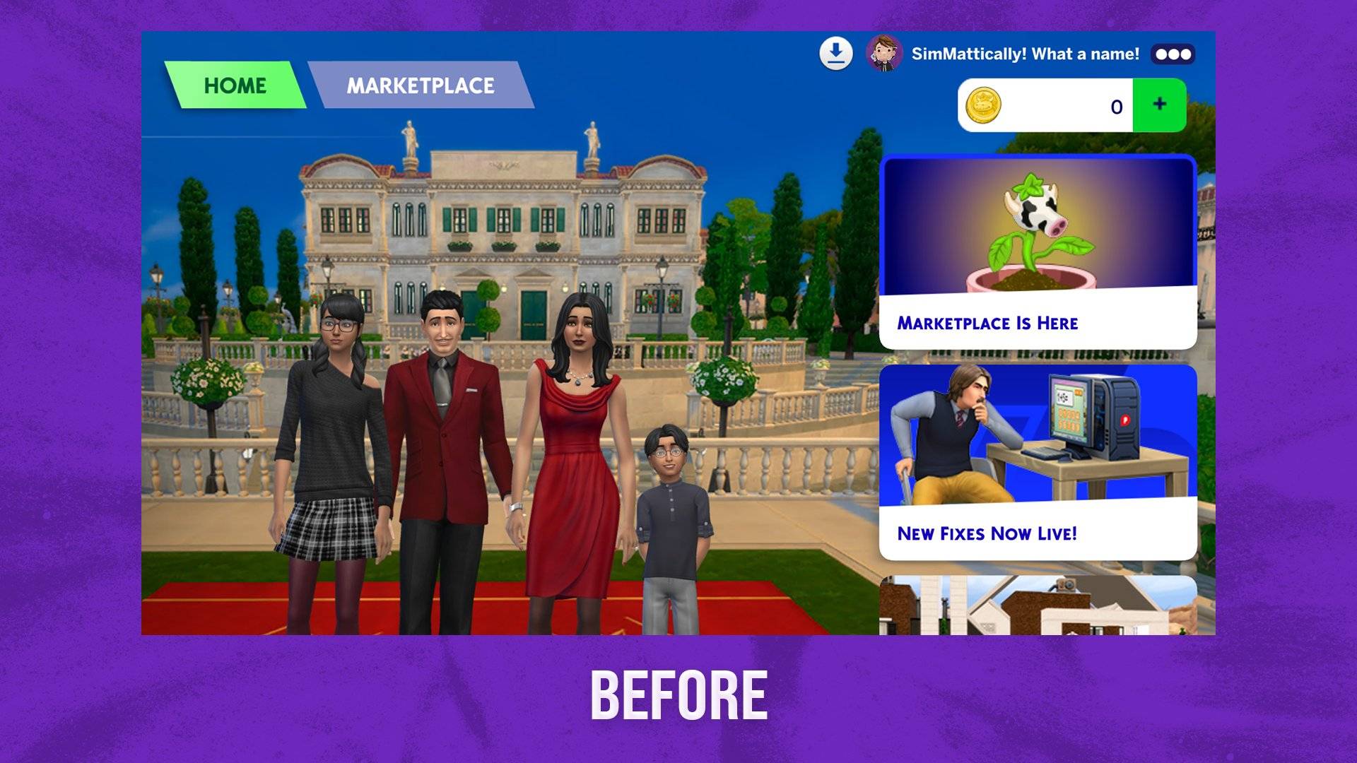 The Sims 4 Mod - Refreshed Main Menu v3.1 by SimMattically - Simscolony