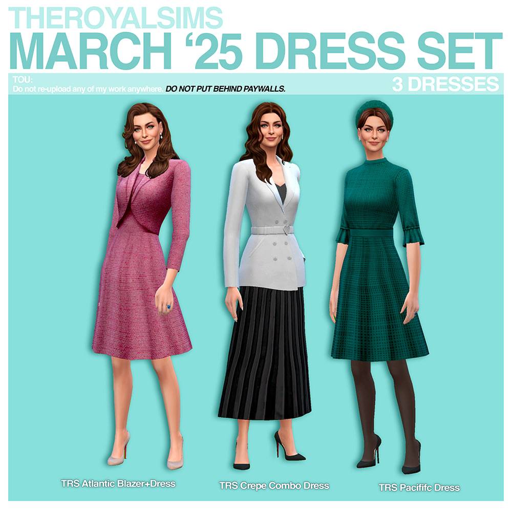 THEROYALSIMS MARCH '25 DRESS SET