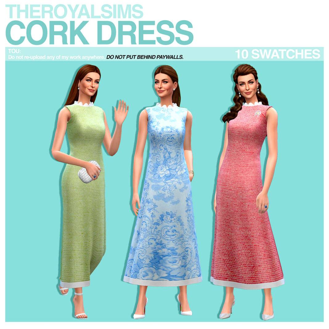 THEROYALSIMS CORK DRESS