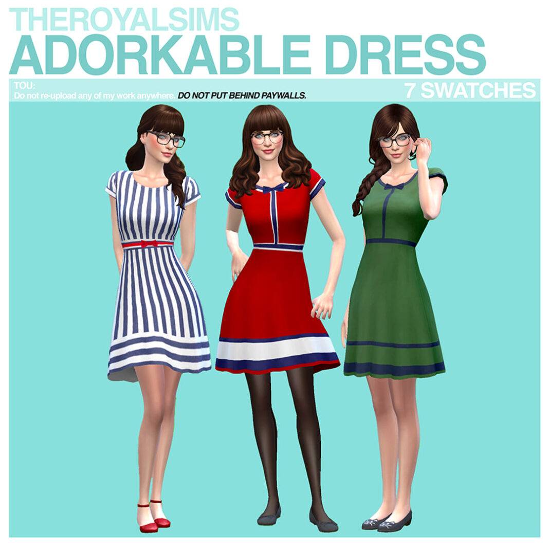 THEROYALSIMS ADORKABLE DRESS SET