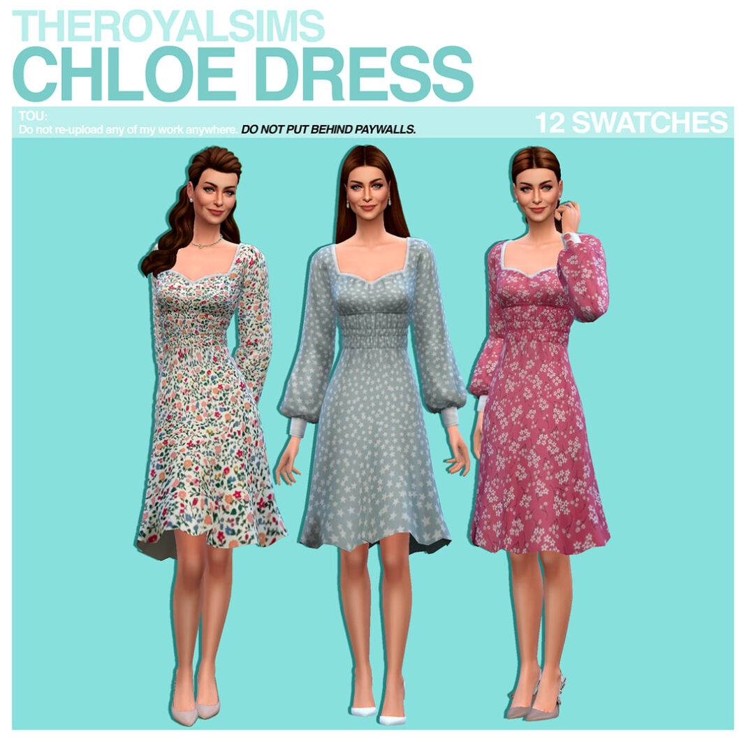 THEROYALSIMS CHLOE DRESS