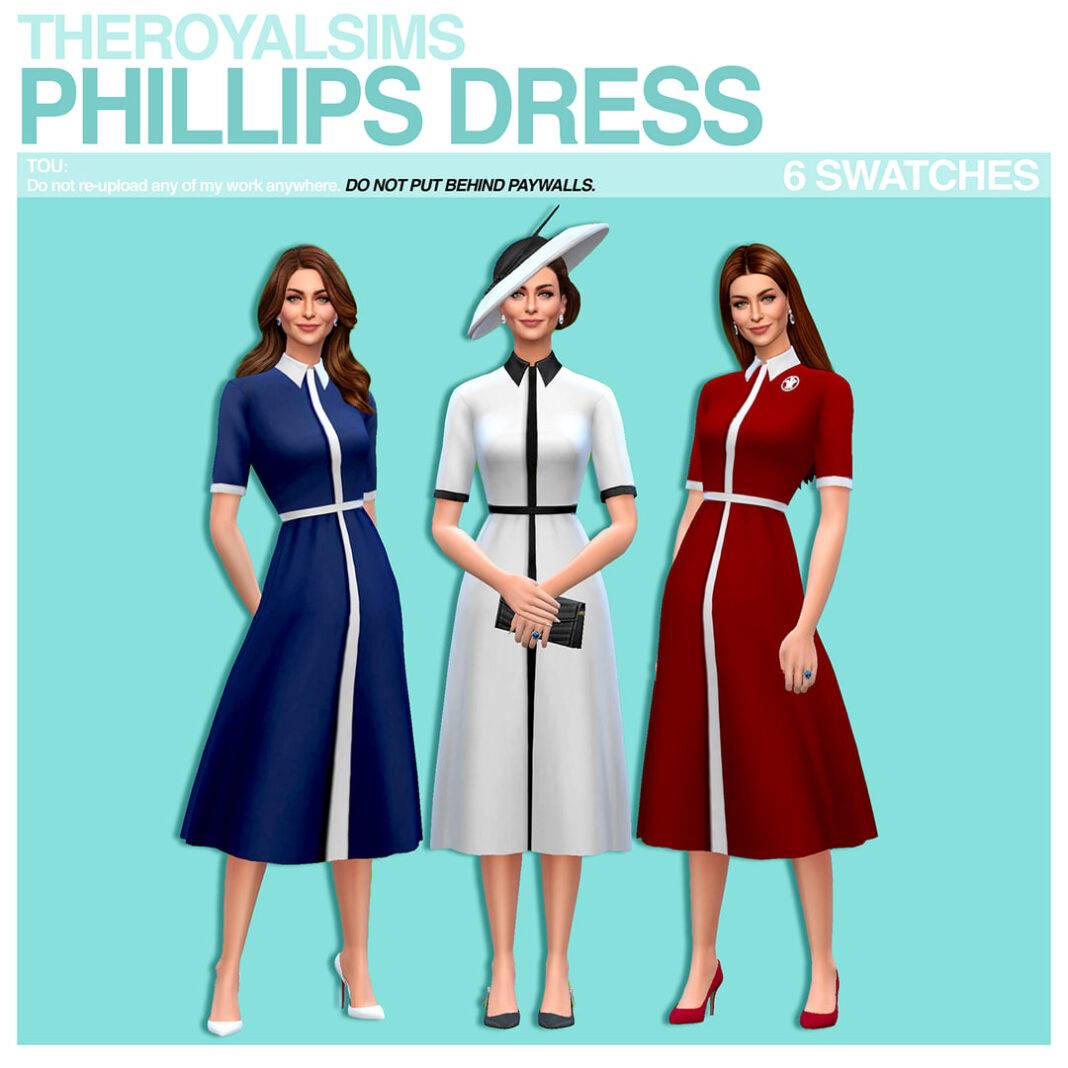 THEROYALSIMS PHILLIPS DRESS