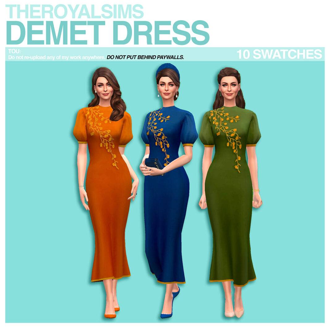THEROYALSIMS DEMET DRESS