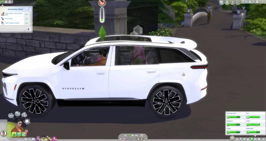Sims 4 car carrying 4 people